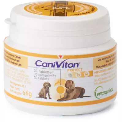 CANIVITON Protect Comprimidos alimentares suplementares para cães/gatos, 30 unidades