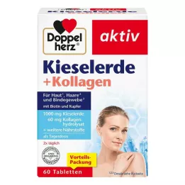 DOPPELHERZ Silica+Collagen Tablets, 60 Cápsulas
