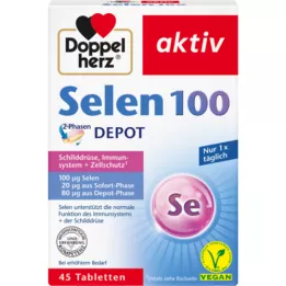 DOPPELHERZ Selénio 100 comprimidos de depósito de 2 fases, 45 cápsulas