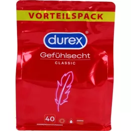 DUREX Preservativos sensíveis e macios, 40 unidades