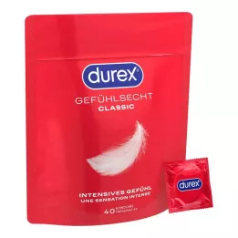 DUREX Preservativos sensíveis e macios, 40 unidades