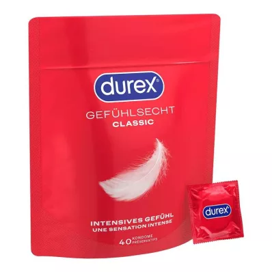 DUREX Preservativos sensíveis e macios, 40 unidades DUREX Preservativos sensíveis e macios, 40 unidades