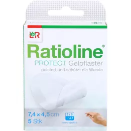 RATIOLINE Proteger os emplastros de gel 4,5x7,4 cm, 5 peças