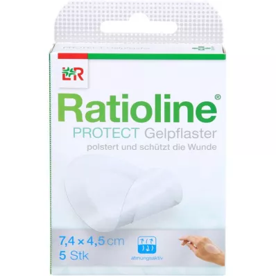 RATIOLINE Proteger os emplastros de gel 4,5x7,4 cm, 5 peças