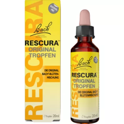 BACHBLÜTEN Rescura Original gotas sem álcool, 20 ml