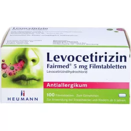 LEVOCETIRIZIN Fairmed 5 mg comprimidos revestidos por película, 100 unid