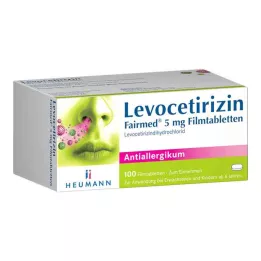 LEVOCETIRIZIN Fairmed 5 mg comprimidos revestidos por película, 100 unid