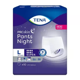 TENA PANTS Calças descartáveis nocturnas super L, 10 unidades