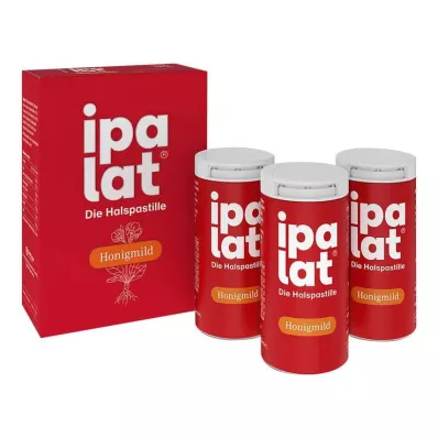 Pastilhas para garganta Ipalat, mel suave sem mentol, sem açúcar, 120 unidades Pastilhas para garganta Ipalat, mel suave sem mentol, sem açúcar, 120 unidades