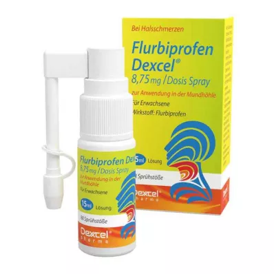 FLURBIPROFEN Dexcel 8,75 mg/Dos.spray cavidade oral, 15 ml FLURBIPROFEN Dexcel 8,75 mg/Dos.spray cavidade oral, 15 ml
