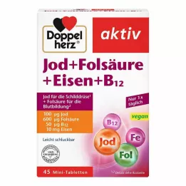 DOPPELHERZ Comprimidos de iodo+ácido fólico+ferro+B12, 45 unid