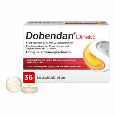 Dobendan® Direct Flurbiprofeno pastilhas de 8,75 mg, 36 unidades Dobendan® Direct Flurbiprofeno pastilhas de 8,75 mg, 36 unidades