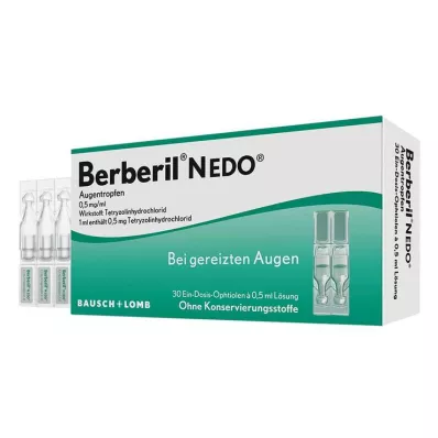 Berberil N EDO colírio para olhos intensamente vermelhos e irritados, 30X0,5 ml