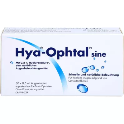 HYA-OPHTAL colírio de sine, 30X0,5 ml