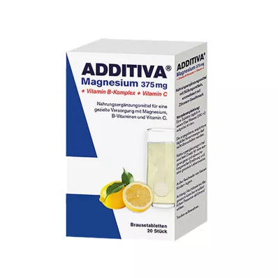ADDITIVA Magnésio 375 mg+Complexo vitamínico B+Vit.C, 20X6 g
