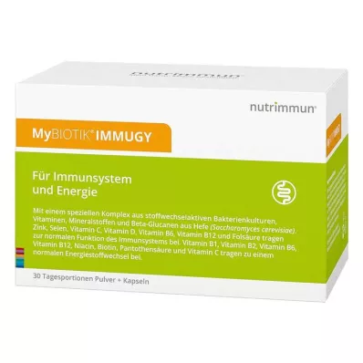 MYBIOTIK IMMUGY Embalagem combinada 30x2 g+60 cápsulas, 1 P MYBIOTIK IMMUGY Embalagem combinada 30x2 g+60 cápsulas, 1 P