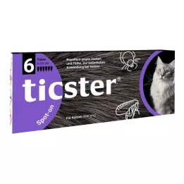TICSTER Solução para gatos de 4-8 kg, 6X0,8 ml