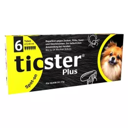 TICSTER Plus solução para unção punctiforme para cães até 4 kg, 6X0,48 ml