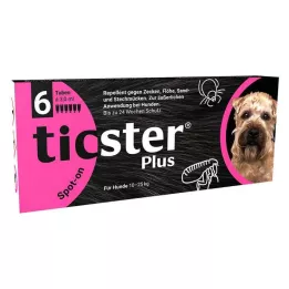 TICSTER Plus solução para unção punctiforme para cães 10-25kg, 6X3 ml