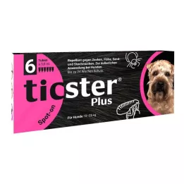 TICSTER Plus solução para unção punctiforme para cães 10-25kg, 6X3 ml