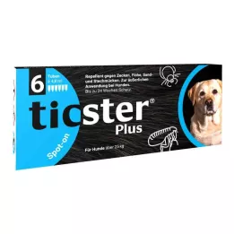 TICSTER Plus solução para unção punctiforme para cães com mais de 25 kg, 6X4,8 ml