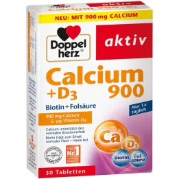DOPPELHERZ Cálcio 900+D3 Comprimidos, 30 Cápsulas