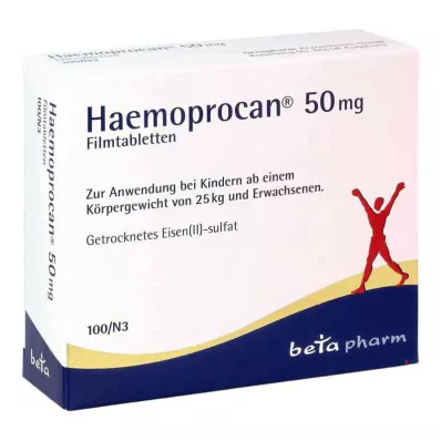 Comprimidos revestidos por película de Haemoprocan 50 mg (100 unidades)