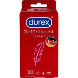 DUREX Preservativos clássicos sensíveis, 20 unidades