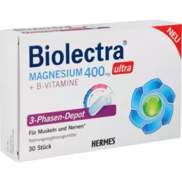 BIOLECTRA Magnésio 400 mg ultra depósito trifásico, 30 unid