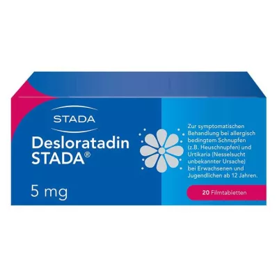 Desloratadina STADA® 5 mg comprimidos revestidos por película, 20 unidades Desloratadina STADA® 5 mg comprimidos revestidos por película, 20 unidades
