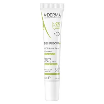 A-Derma Dermalibour + Bálsamo labial Cica, 15 ml A-Derma Dermalibour + Bálsamo labial Cica, 15 ml