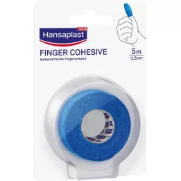 HANSAPLAST Fita adesiva para dedos auto-adesiva 2,5 cmx5 m azul, 1 pc
