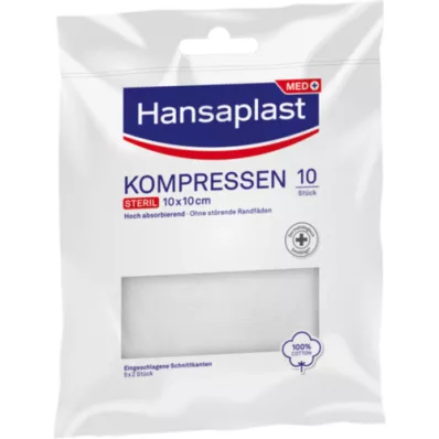 HANSAPLAST Compressas estéreis 10x10 cm, 5X2 pcs