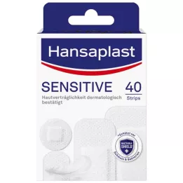 HANSAPLAST Tiras hipoalergénicas de pensos sensíveis, 40 unidades
