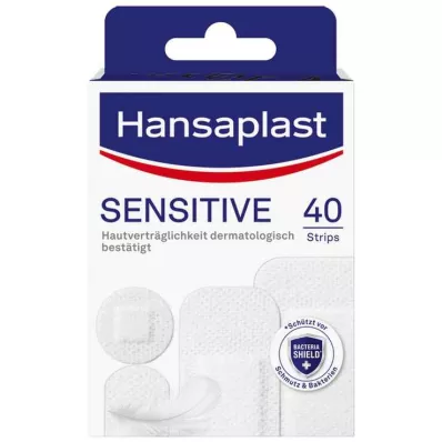 HANSAPLAST Tiras hipoalergénicas de pensos sensíveis, 40 unidades HANSAPLAST Tiras hipoalergénicas de pensos sensíveis, 40 unidades