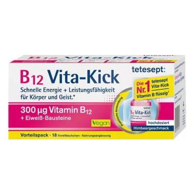TETESEPT B12 Vita-Kick 300 µg embalagem de vantagem da ampola de bebida, 18 unidades TETESEPT B12 Vita-Kick 300 µg embalagem de vantagem da ampola de bebida, 18 unidades