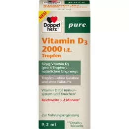 DOPPELHERZ Vitamina D3 2000 U.I. gotas puras, 9,2 ml