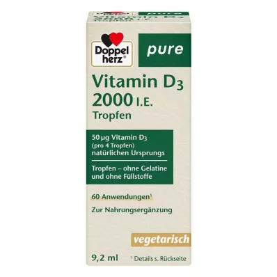 Doppelherz Vitamina D3 2000 UI gotas puras, 9,2 ml