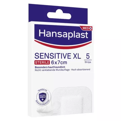 HANSAPLAST Penso sensível estéril para feridas 6x7 cm, 5 unid HANSAPLAST Penso sensível estéril para feridas 6x7 cm, 5 unid