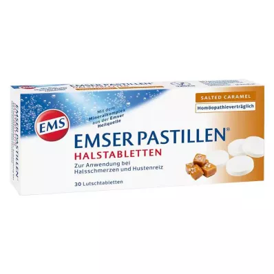 Comprimidos para garganta de caramelo salgado Emser Pastilles, 30 unidades Comprimidos para garganta de caramelo salgado Emser Pastilles, 30 unidades