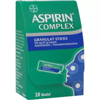 ASPIRIN Complexo de grânulos em bastão 500 mg/30 mg grânulos, 10 unid