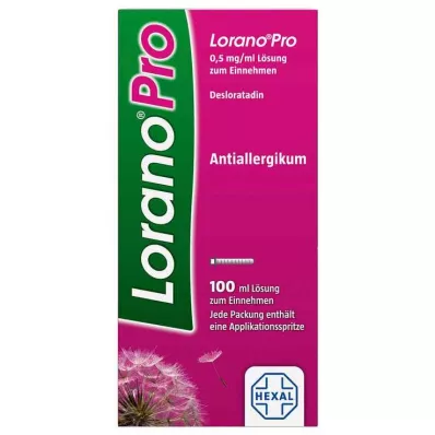 LORANOPRO 0,5 mg/ml solução oral, 100 ml LORANOPRO 0,5 mg/ml solução oral, 100 ml
