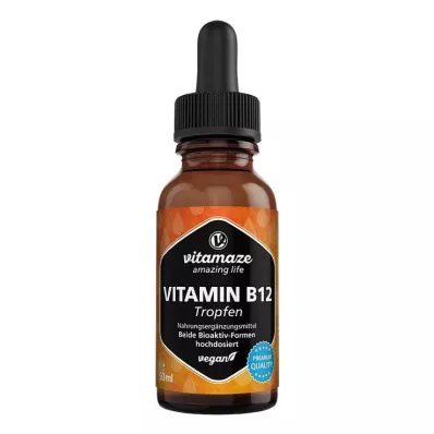 Vitamina B12 100 µg gotas veganas em altas doses, 50 ml