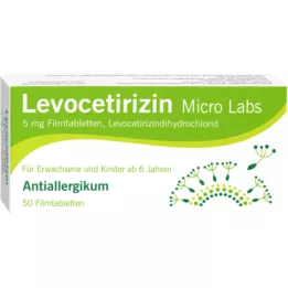 LEVOCETIRIZIN Micro Labs 5 mg comprimidos revestidos por película, 50 unidades