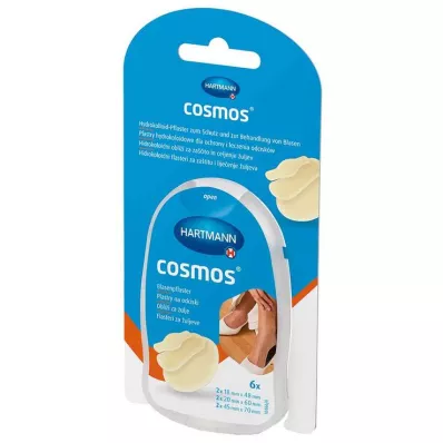 COSMOS Mistura de pensos para bolhas de 3 tamanhos, 6 unidades COSMOS Mistura de pensos para bolhas de 3 tamanhos, 6 unidades