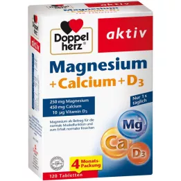 DOPPELHERZ Magnésio+Cálcio+D3 Comprimidos, 120 Cápsulas