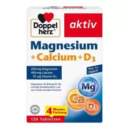 DOPPELHERZ Magnésio+Cálcio+D3 Comprimidos, 120 Cápsulas