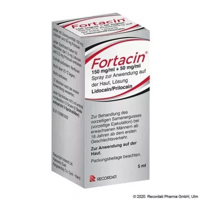 FORTACIN 150 mg/ml + 50 mg/ml spray para aplicação cutânea, 5 ml FORTACIN 150 mg/ml + 50 mg/ml spray para aplicação cutânea, 5 ml