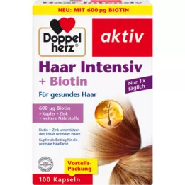 DOPPELHERZ Hair Intensive+Biotin Capsules, 100 Cápsulas