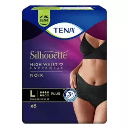 TENA SILHOUETTE mais L noir, 8 peças